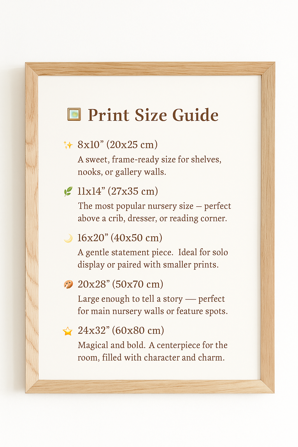 Print Size Guide